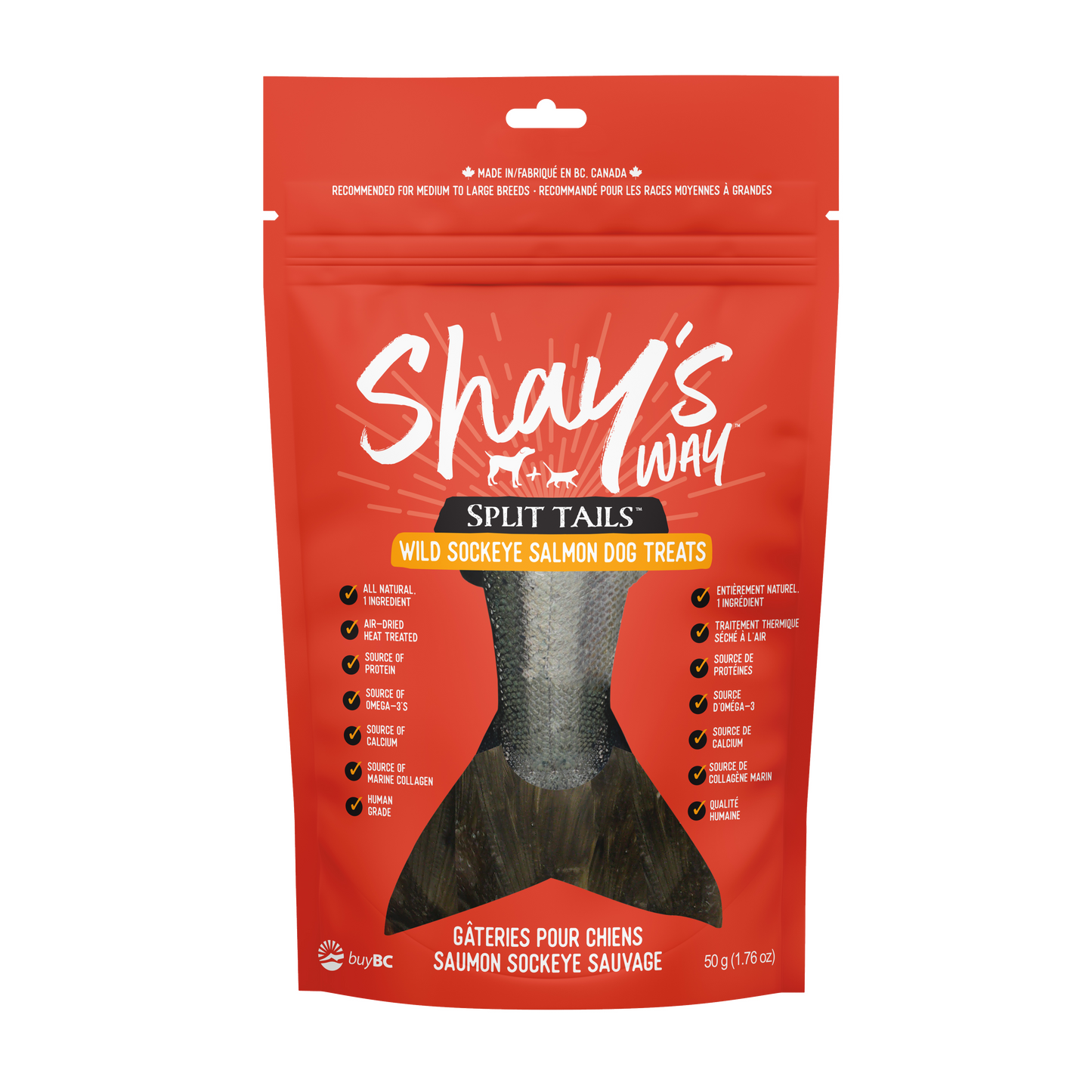 Wild Sockeye Split Tails 50g