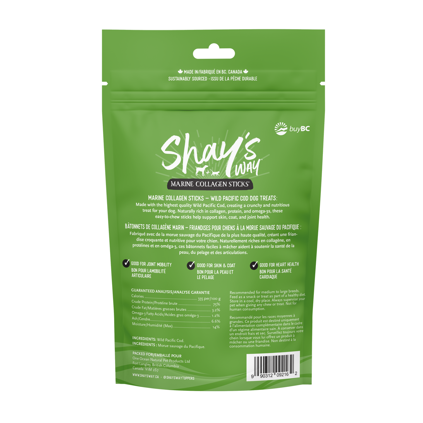 Collagen Sticks – Wild Pacific Cod Skins