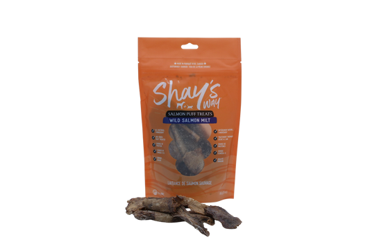 Salmon Milt Puffs — Wild-Caught Single Ingredient Dog & Cat Treats, 85g | Shay's Way