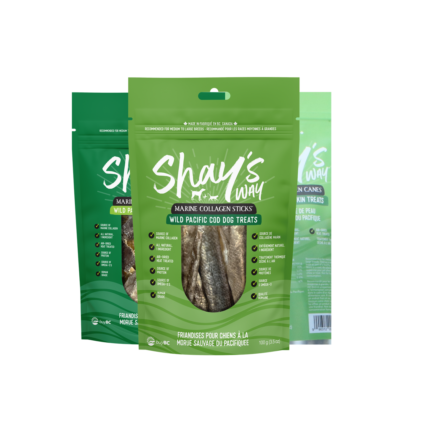 Shay's Way Collagen Chew Trio — Chips, Sticks & Canes bundle